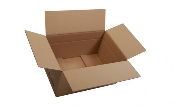 Wellpappfaltkarton FEFCO 0201, 2.30BC braun Riller 200, geeignet für Euro-Karton 1/4, FSC Mix, 38,6 X 58,6 X 27,20 cm