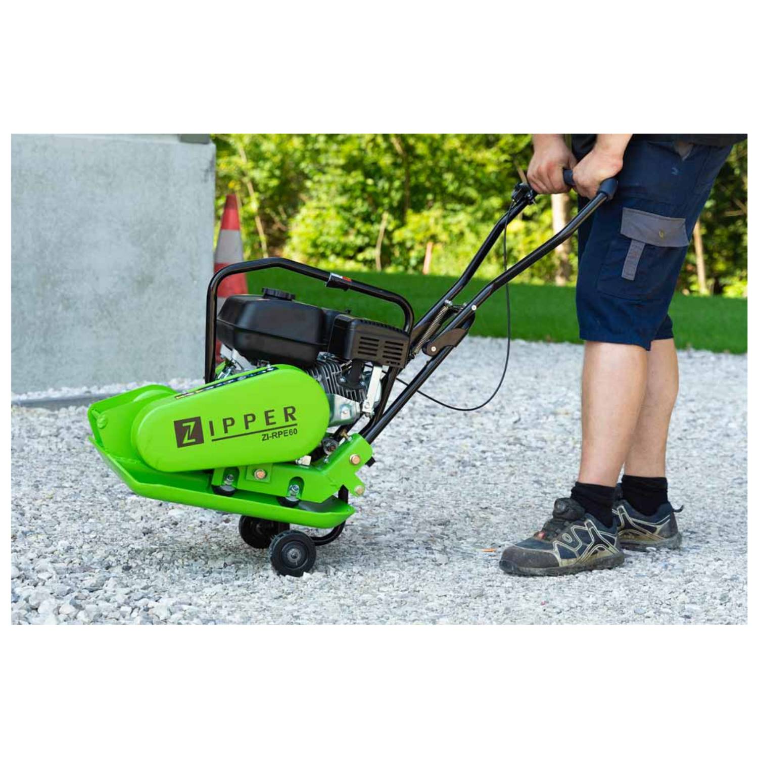 Zipper ZI-RPE60, Rüttelplatte, 13,8 m/min, 150 cm, 3,6 l, 12100 N, Benzin-0