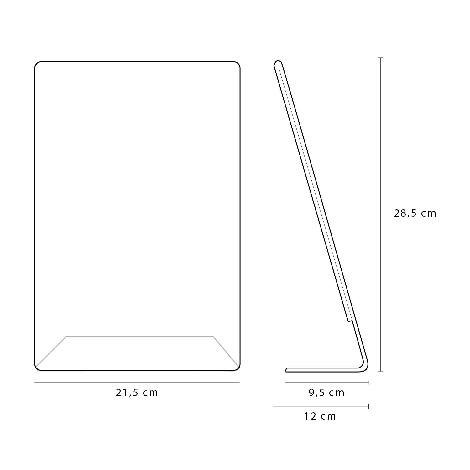 HMF 46934 Acryl Tischaufsteller schräg, DIN A4 Hochformat, Glasklar-3
