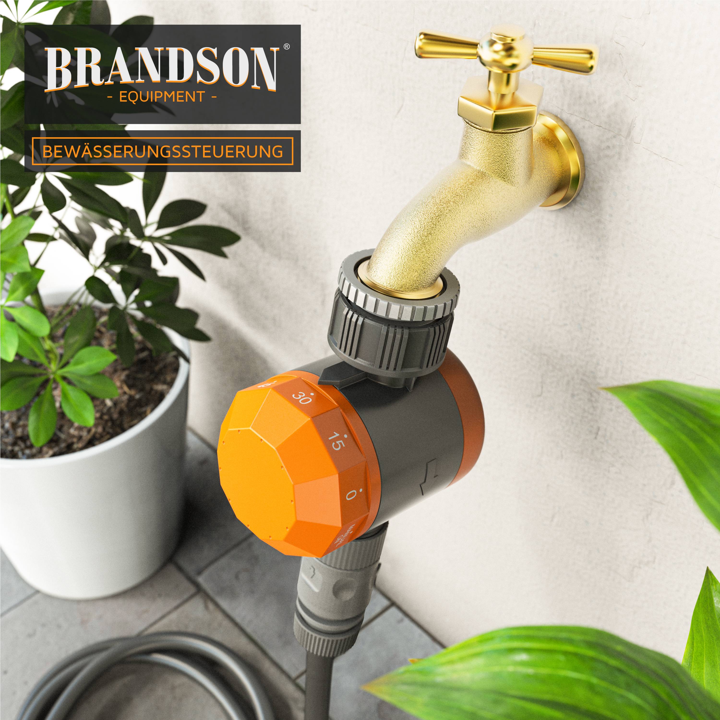 Brandson Bewässerungsuhr - Wasserzeitschaltuhr - Bewässerungssteuerung - Bewässerungssystem - einfache manuelle-4
