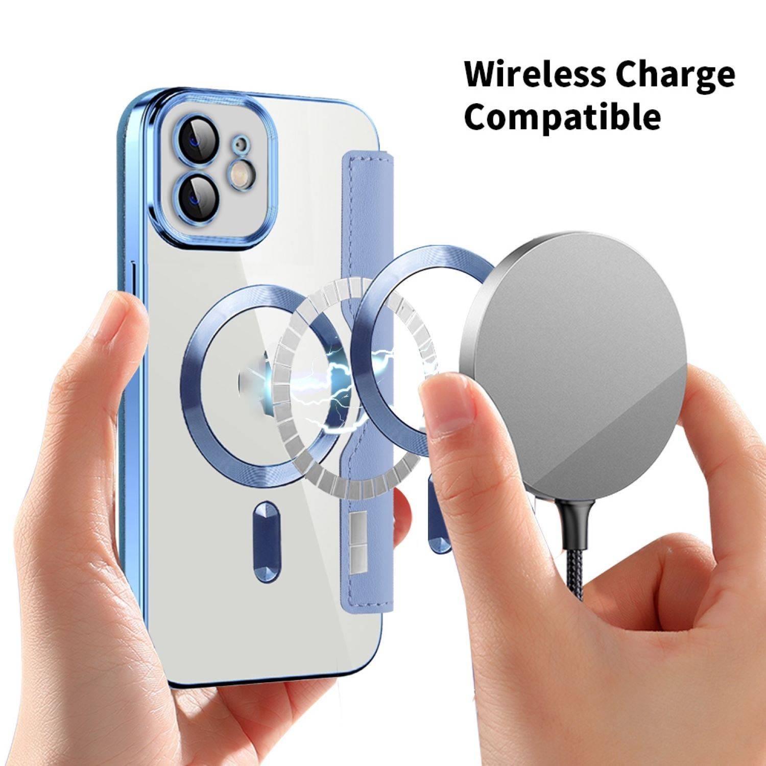 Für Apple iPhone 15 Plus 360 Grad Full Body Magsafe RFID Anti Datenklau Kunst Leder Hülle Tasche Smart Cover-3