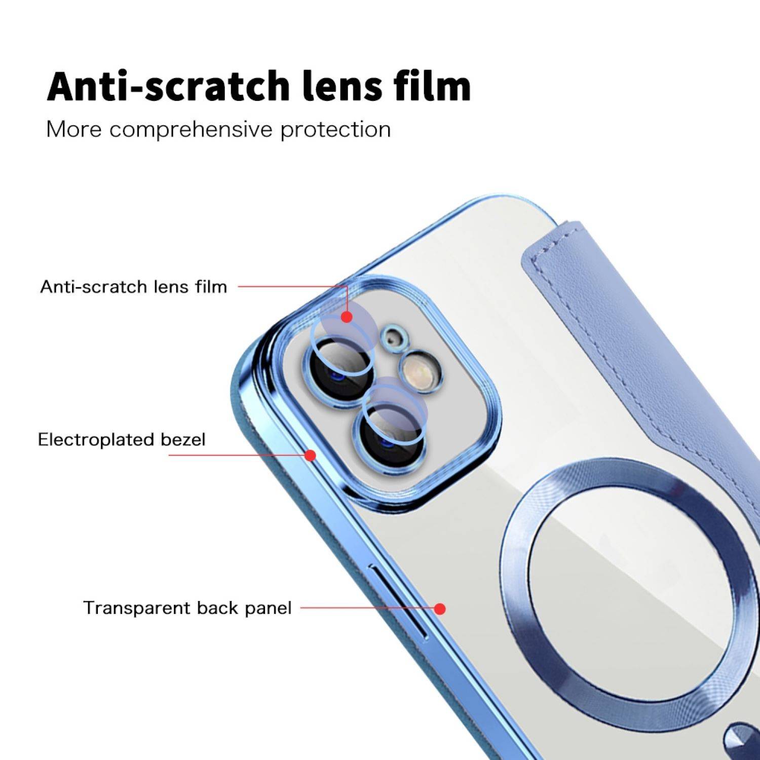 Für Apple iPhone 15 Plus 360 Grad Full Body Magsafe RFID Anti Datenklau Kunst Leder Hülle Tasche Smart Cover-4
