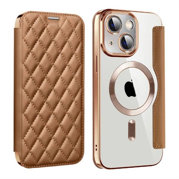 Für Apple iPhone 15 Plus 360 Grad Full Body Magsafe RFID Anti Datenklau Kunst Leder Hülle Tasche Smart Cover