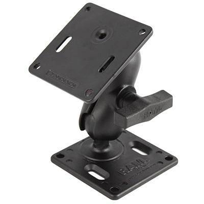 RAM Mounts Aufbau-Set - 2x VESA-Platte (75x75 mm), kurzer Verbindungsarm, C-Kuge...-0