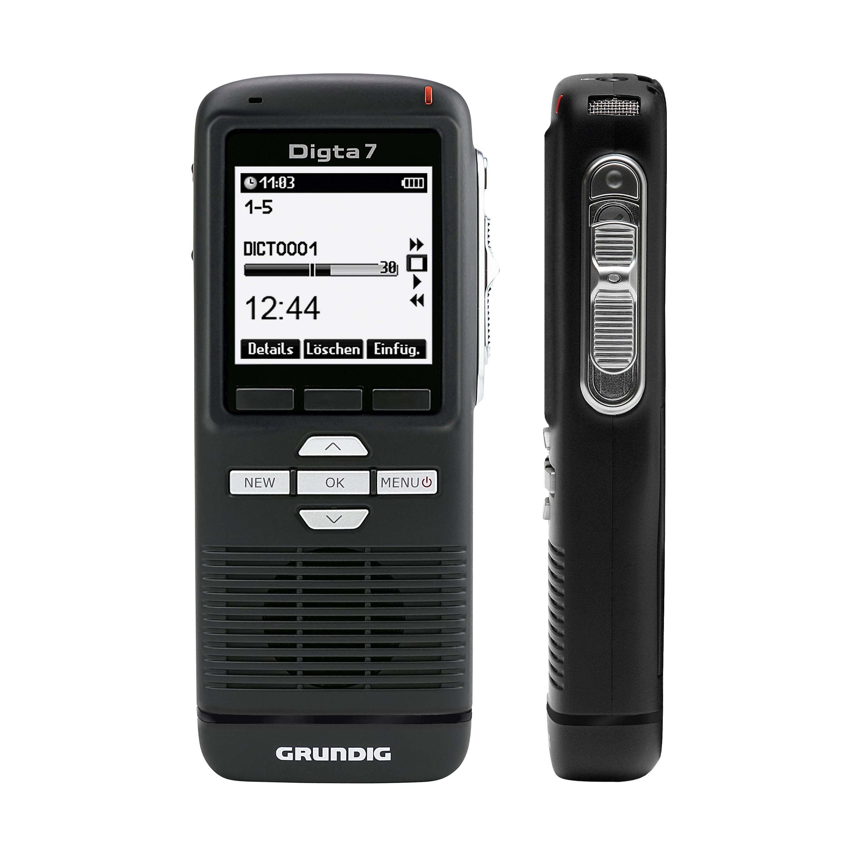 Grundig Digta 7 Stand-Alone Kit, 25 h, Quality Play (QP), Standardwiedergabe (SP), DSS,MP3,WAV, 200 - 7500 Hz, 64 - 192-1