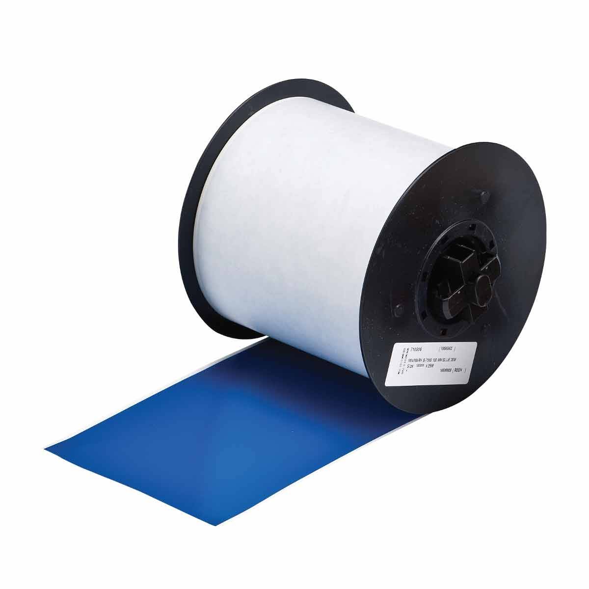Endlos-Etikett aus Vinyl, 101 mm x 35 m, blau, Brady TAPE CART MMK 100 MM BLUE B7569 35M-0