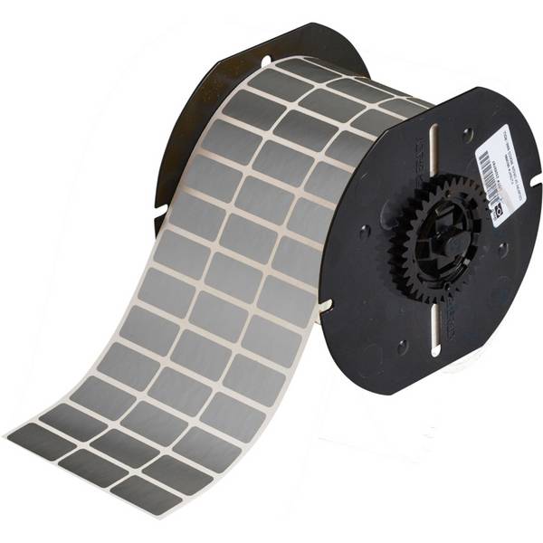 Etiketten aus Polyester, 25,40 mm x 12,70 mm, silber, Brady B33-5-413