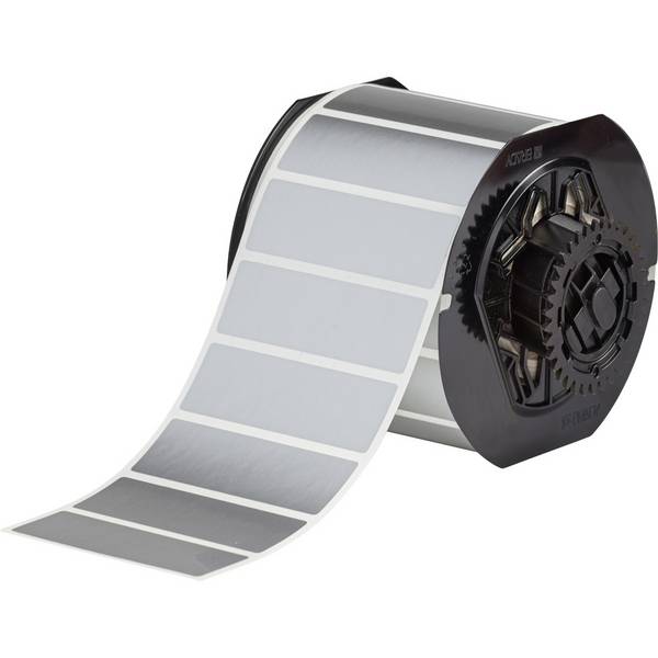 Etiketten aus Polyester, 76,20 mm x 25,4 mm, silber, Brady B33-18-413