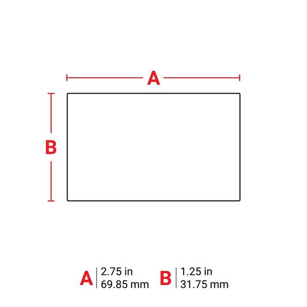 Etiketten aus Polyester, 69,85 mm x 31,75 mm, silber, Brady B33-7-413