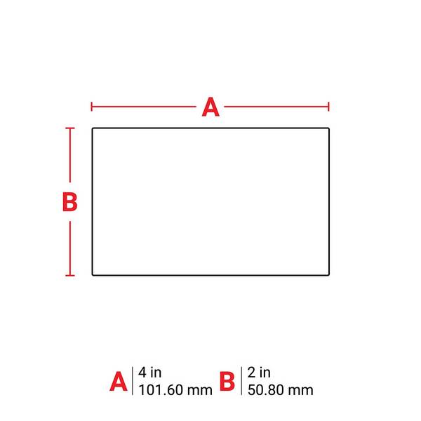 Etiketten aus Polyester, 101,60 mm x 50,80 mm, silber, Brady B33-55-413
