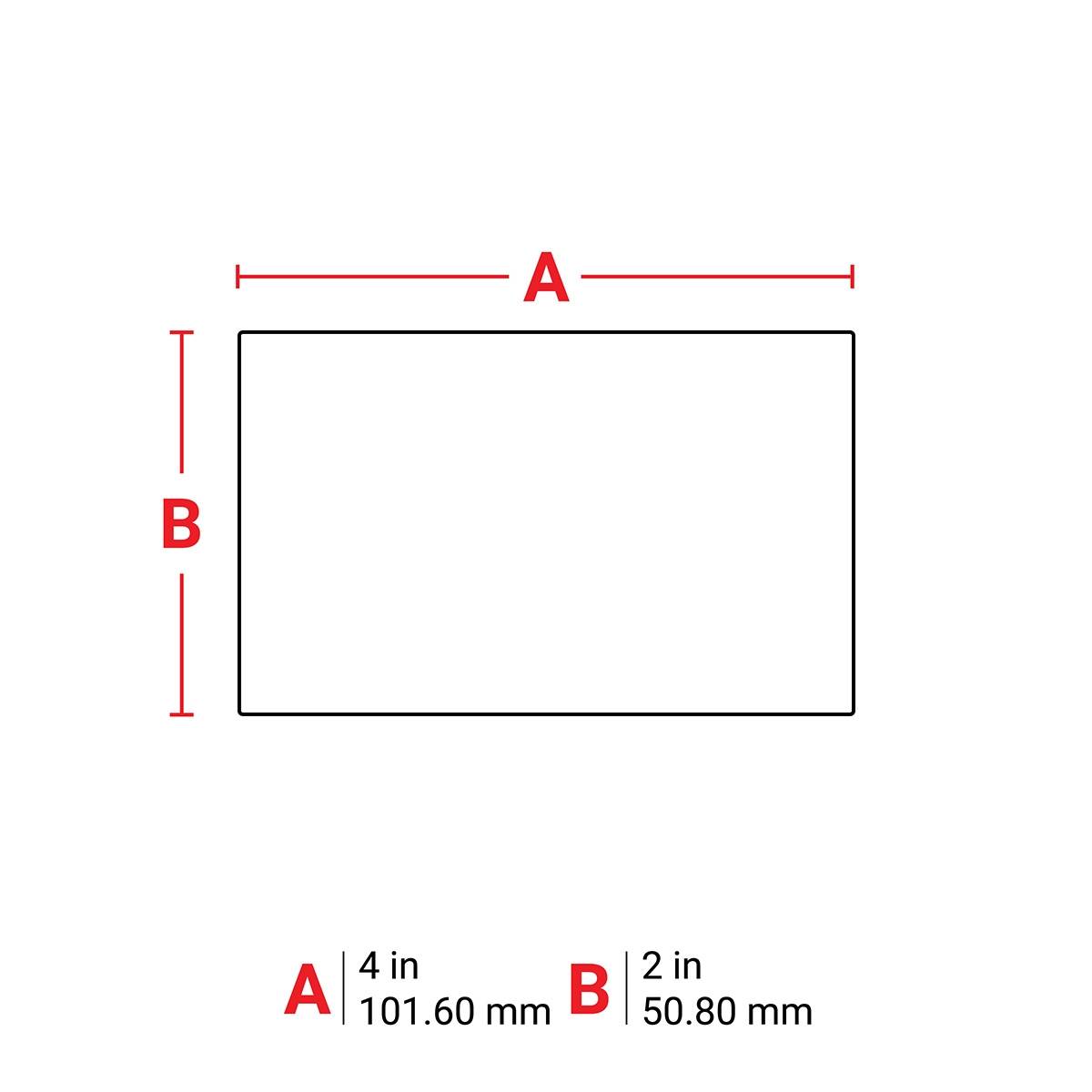 Etiketten aus Polyester, 101,60 mm x 50,80 mm, silber, Brady B33-55-413-0