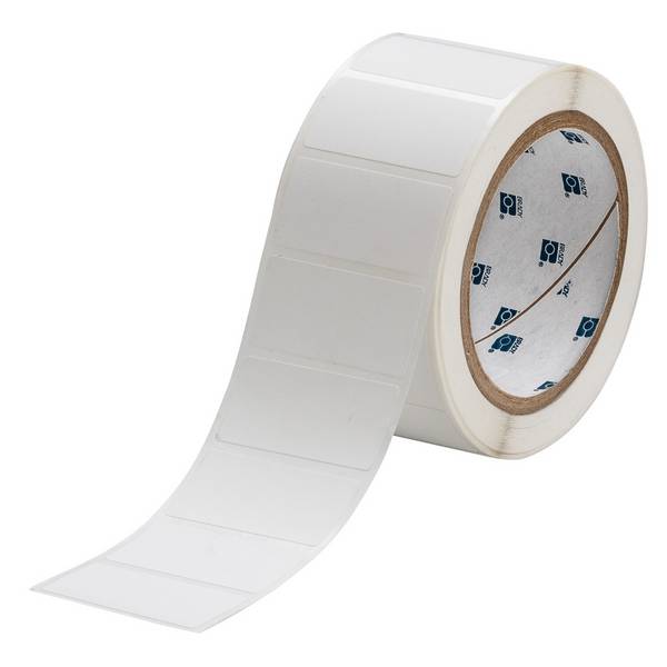Brady, THT-17-403-3, wasserlösliches Papier, Weiß, matt, 50.80 x 25.40 mm, wiederablösbar (3000