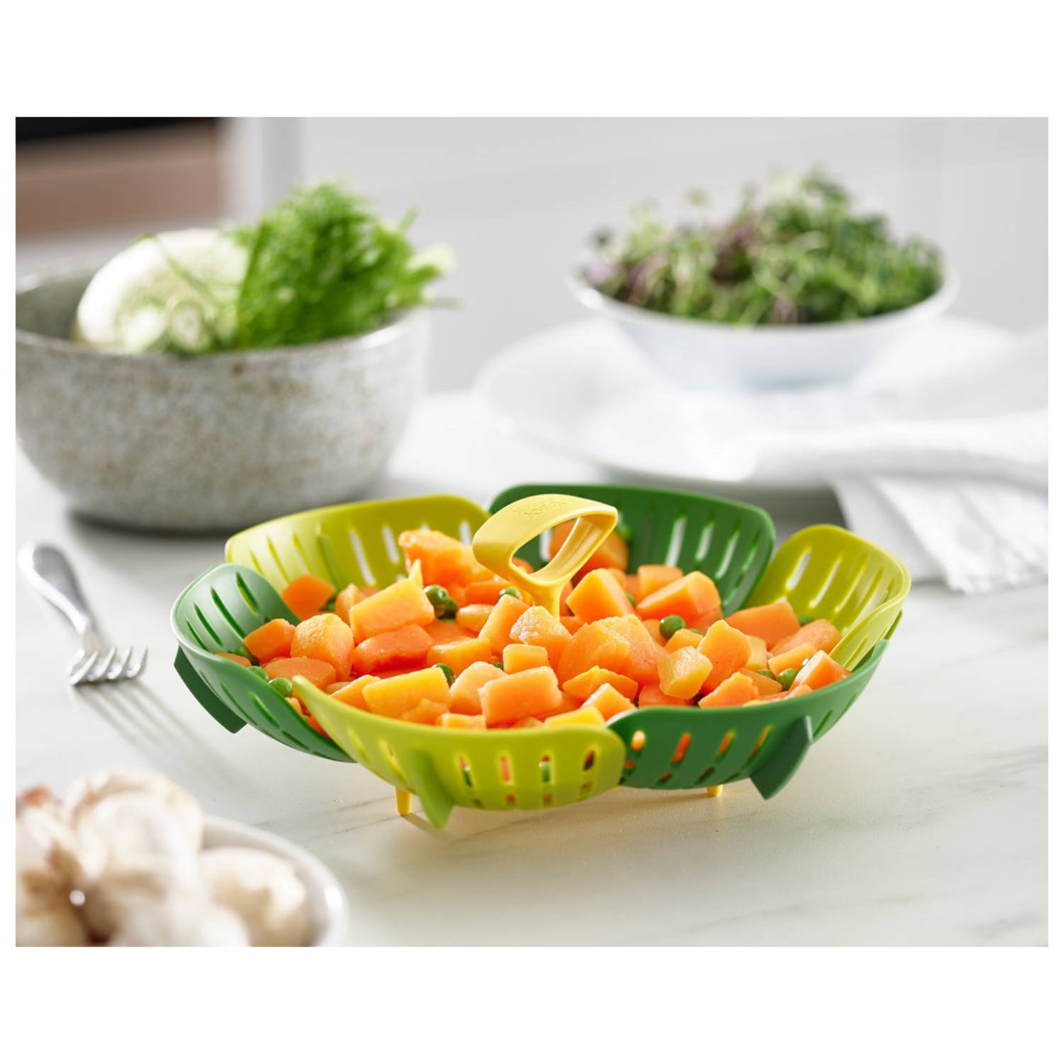 Joseph Joseph Bloom - Standard Dampfgarerkorb - Silikon - Grün - 16 cm - 100 mm - 1 Stück(e)