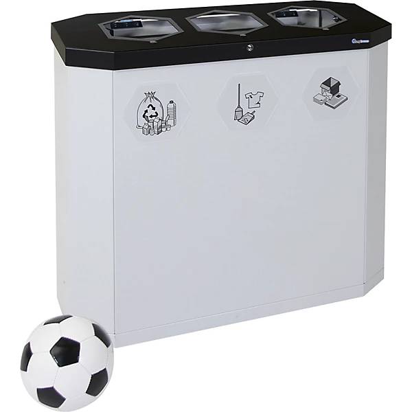 Wertstoffsammler Sixco smart Volumen 3 x 45 l lichtgrau. Stumpf Metall GmbH 79326749-2