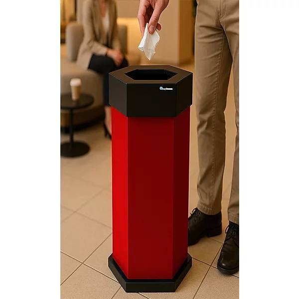 Wertstoffsammler Sixco smart Volumen 1 x 45 l rubinrot. Stumpf Metall GmbH 79327449-3