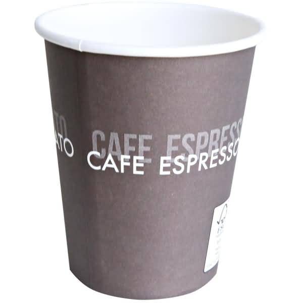 Kaffeebecher To Go 300ml DM 80mm Pappe braun-weiß VE=50 Stück