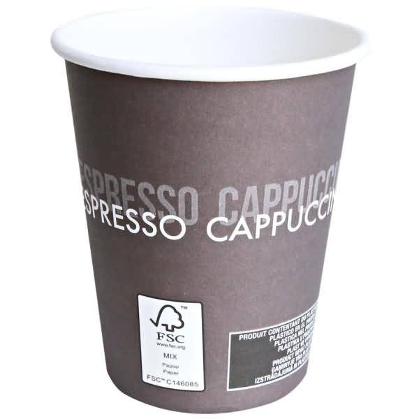 Kaffeebecher To Go 300ml DM 80mm Pappe braun-weiß VE=50 Stück-1