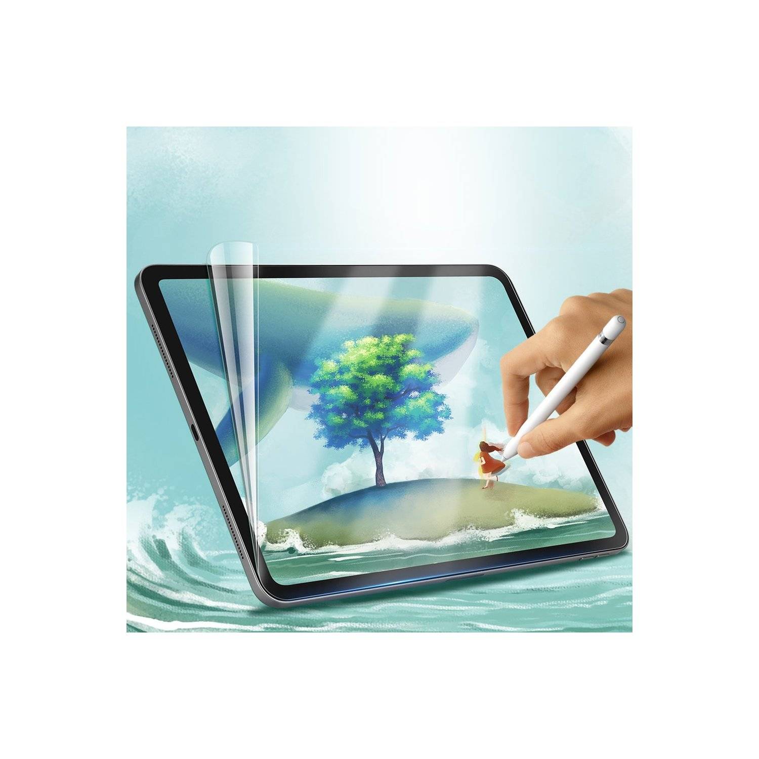 Matte Papier Schutzfolie Displayschutz zum Zeichnen Schreiben PET Folie kompatibel mit Samsung Galaxy Tab S9 FE-1