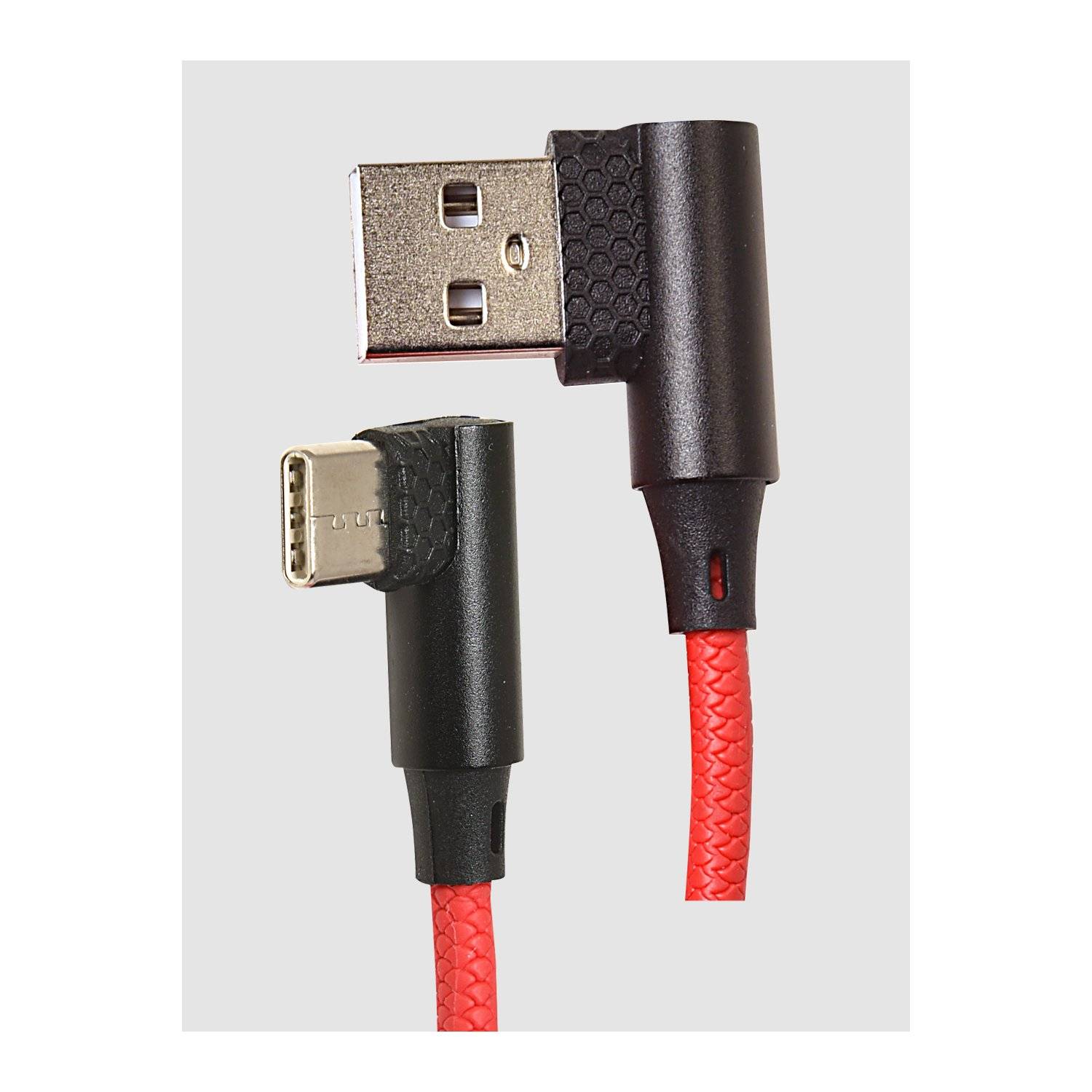 Lade-/Datenkabel USB-A USB-C auf 90° Winkelstecker-0