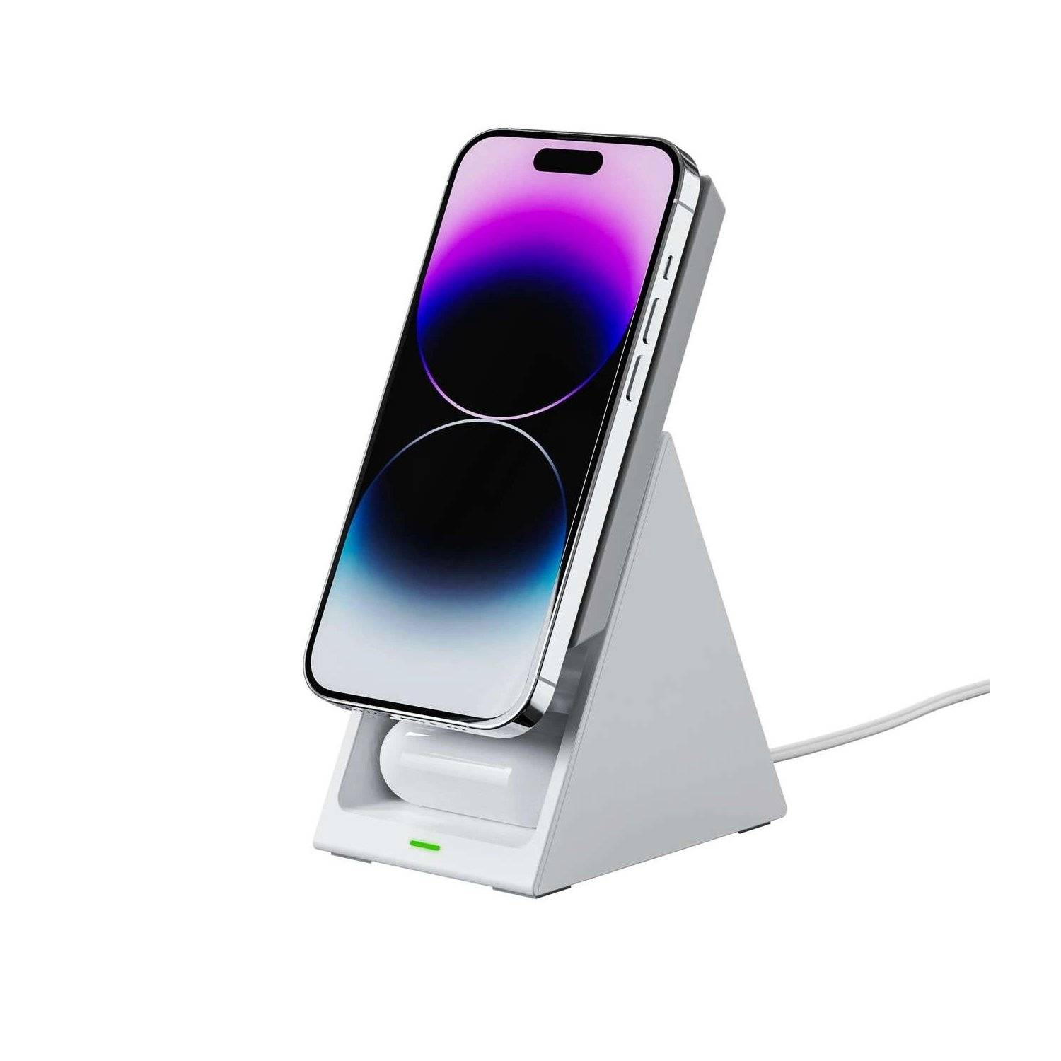 Ladestation - Ladegerät - Choetech T600 15W 3in1 Induktionsladestation  Weiß-3