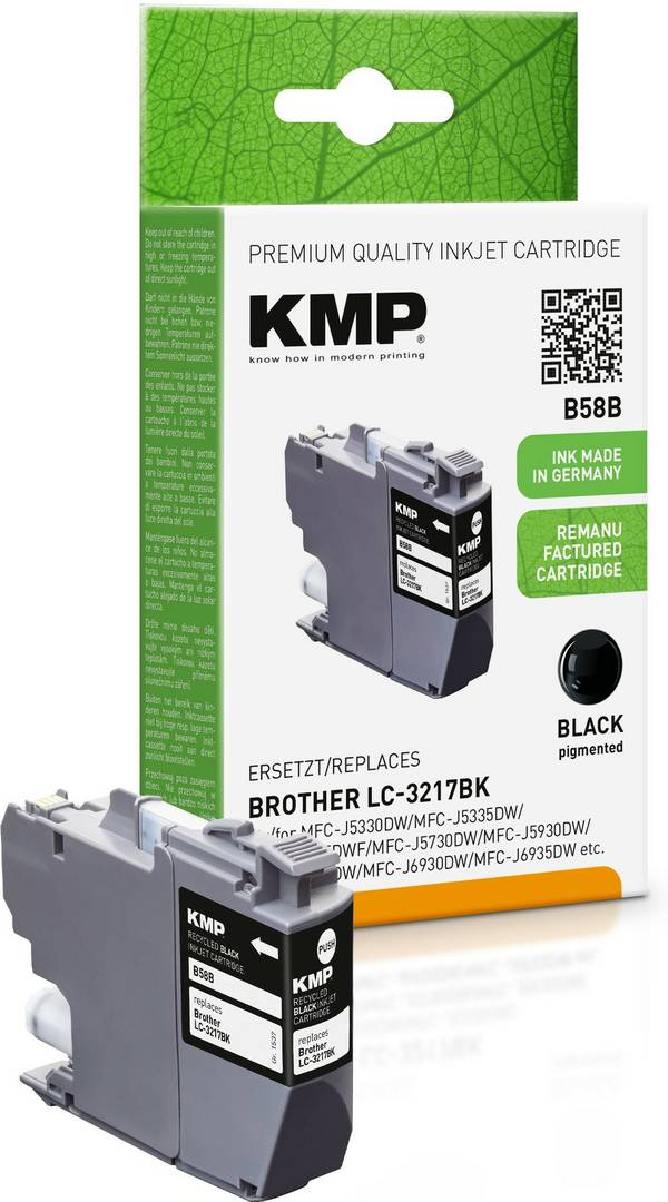 KMP Tinte k. Brother LC3217BK schwarz - Kompatibel - Refill