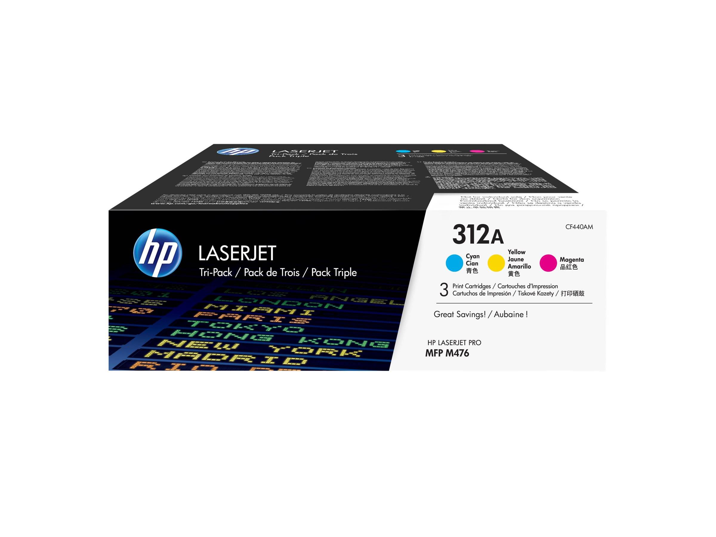 HP 312A - 3er-Pack - Gelb, Cyan, Magenta - original - LaserJet - Tonerpatrone (CF440AM)-2