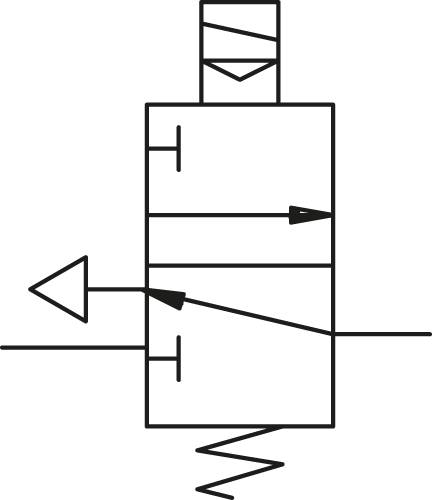 Symbolbild für Luftabn. 4-Wege »SYNTESI«, BG1, o. Buchsen, Abg. 1xG 1/4, 3xG 1/8