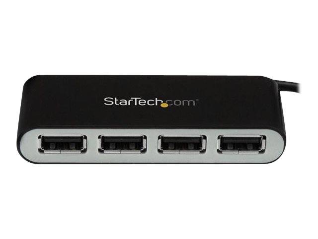 StarTech.com Mobiler 4-Port-USB 2.0-Hub mit integriertem Kabel - Kompakter Mini USB Hub - Hub - 4 x USB 2.0 - Desktop-3