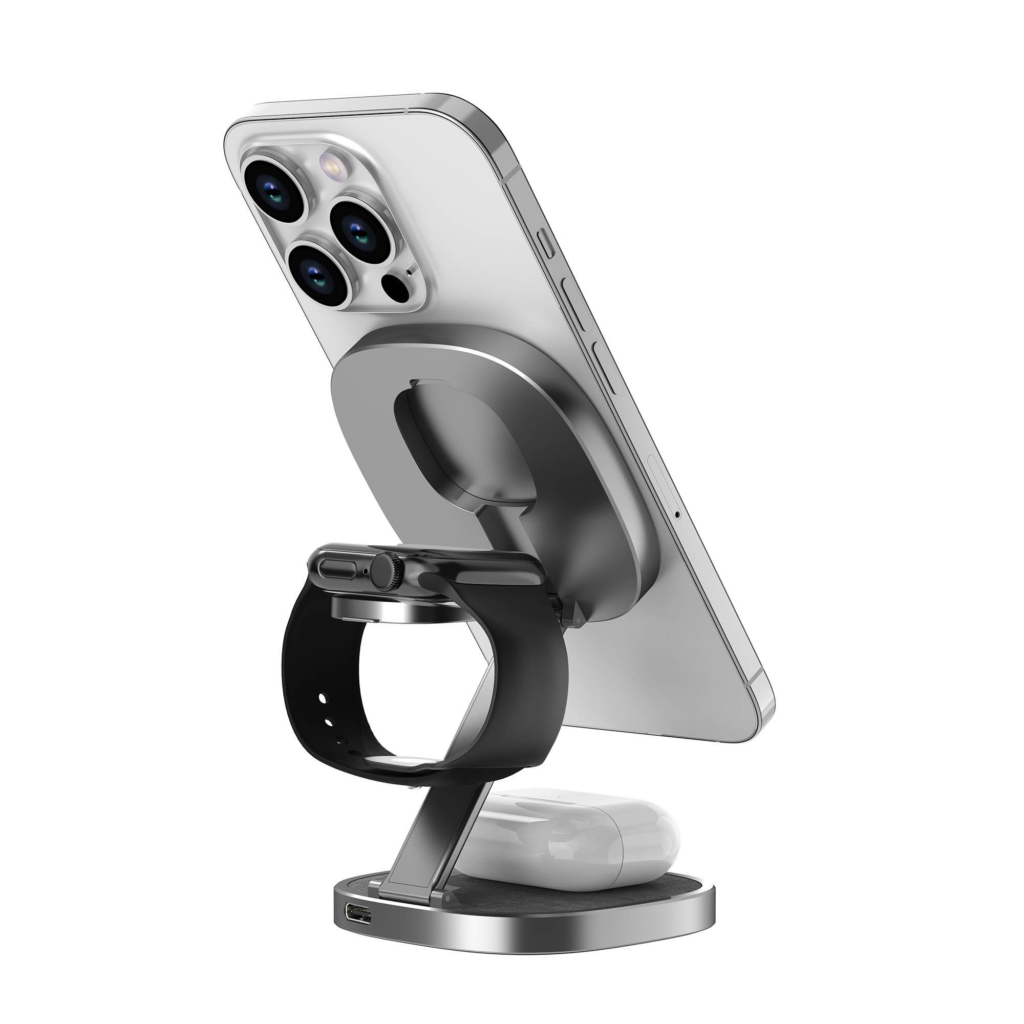 Xlayer MagFix Pro, Drinnen, USB, 2 m, Grau, Edelstahl-4