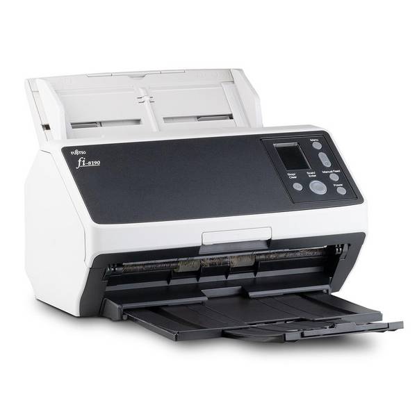 Fujitsu fi-8190 Dokumentenscanner (90 S/min. farbe, 600 dpi, ADF, Duplex, USB, GigaBit LAN)