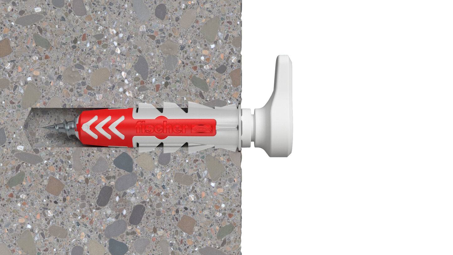 fischer 564169, Schraubhaken & Dübelsatz, Autoklaven-Porenbeton, Mauerziegel, Beton,-1