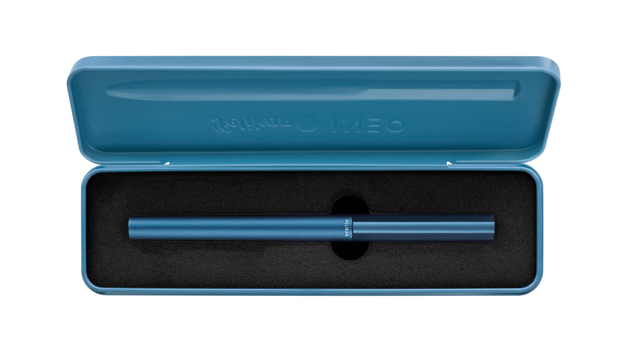 PELIKAN - Fuellhalter Ineo Element P6 Metall-Etui Petrol-Blau-1