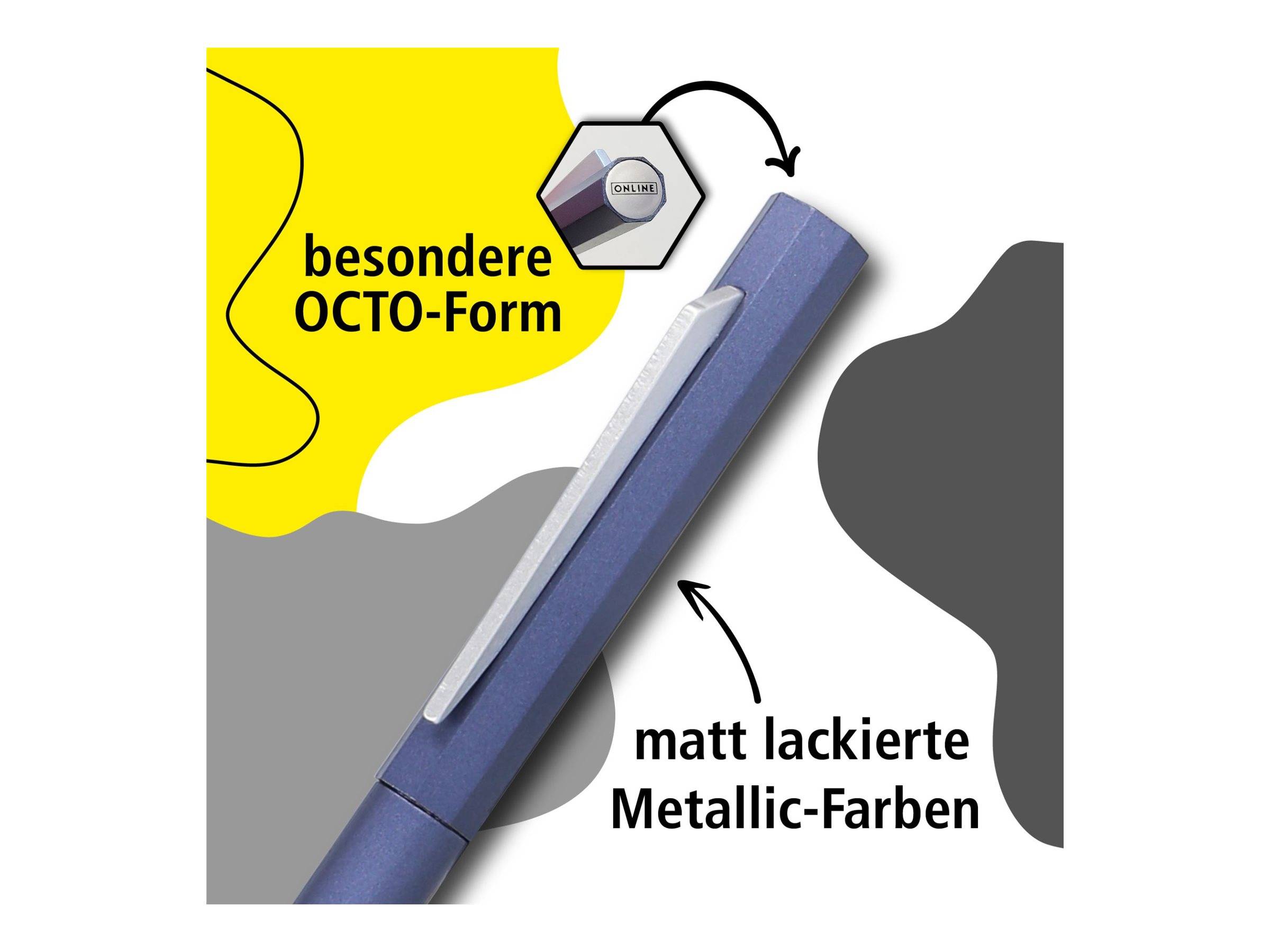 ONLINE - Kugelschreiber Octopen rot Schreibfarbe blau 1 St.-2