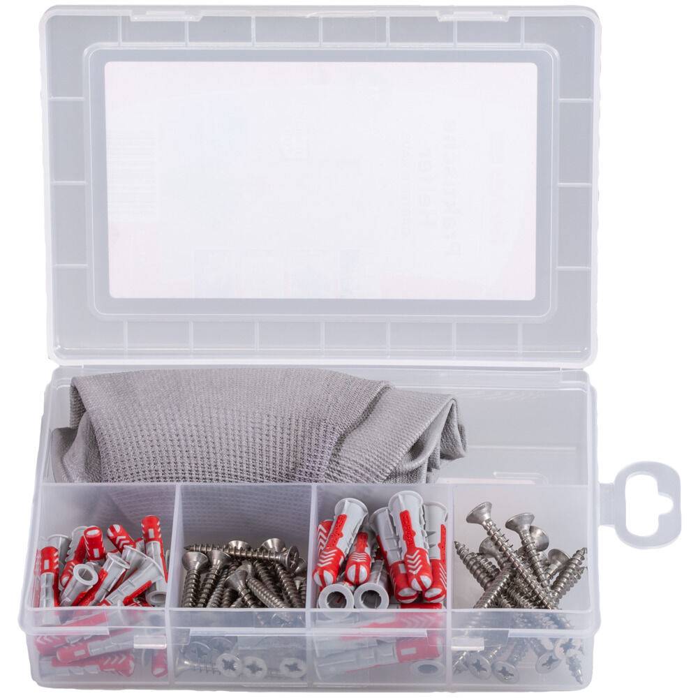Fischer 553339, Schrauben- & Dübelsatz, Holz, Edelstahl, 40 Stück(e), Box-2