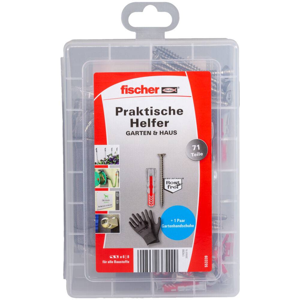 Fischer 553339, Schrauben- & Dübelsatz, Holz, Edelstahl, 40 Stück(e), Box-3