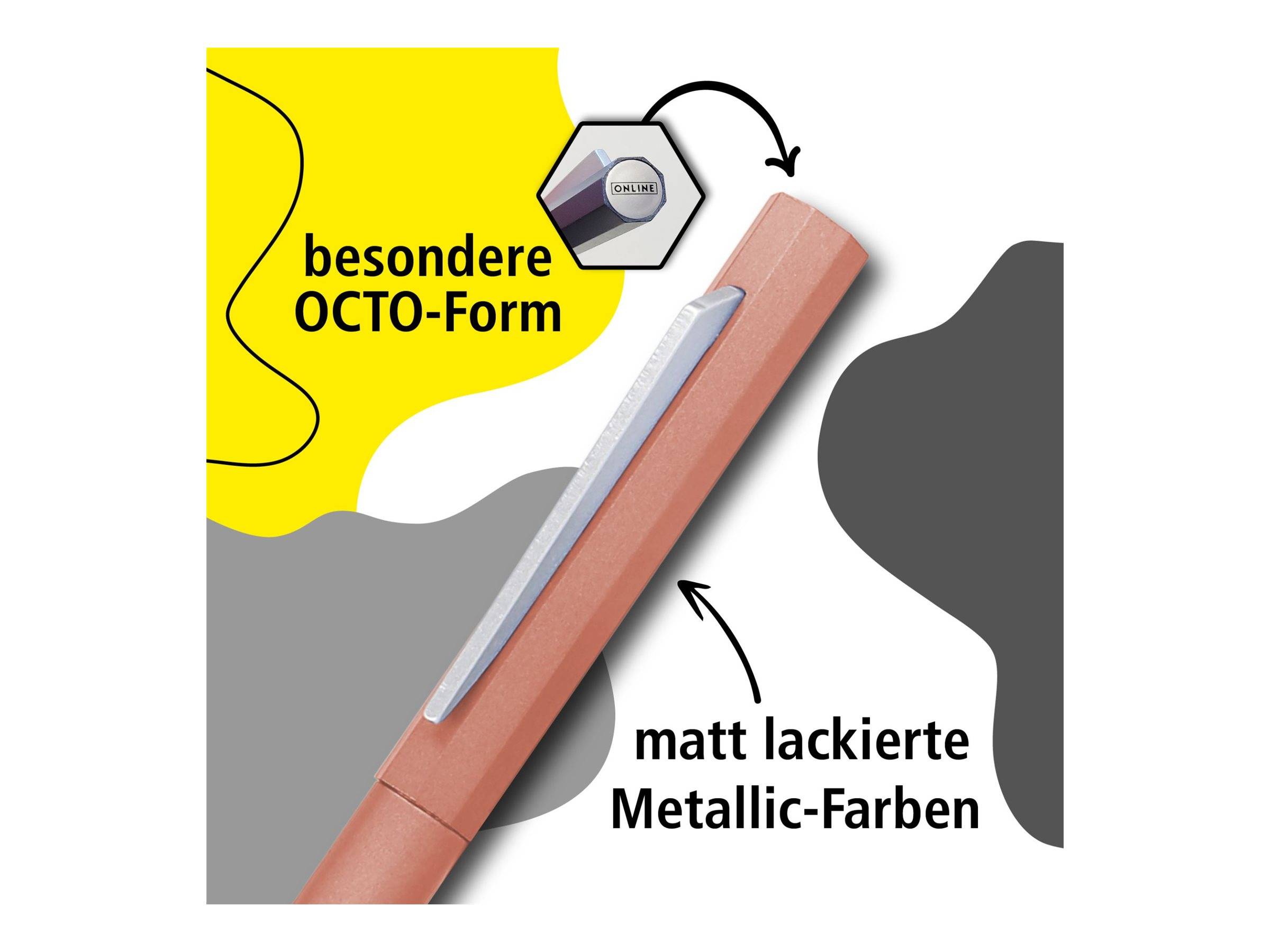 ONLINE - Kugelschreiber Octopen rose Schreibfarbe blau 1 St.-2