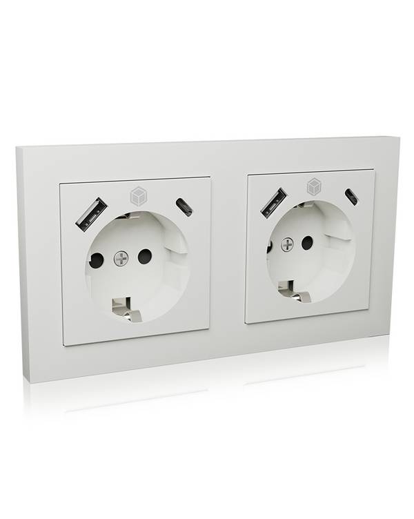 ICY BOX IB-MPS4200W-PD - Steckdose - 2P+E - Typ F, USB, USB Typ-C - mit Verschluss - 1 Steckdose, 1