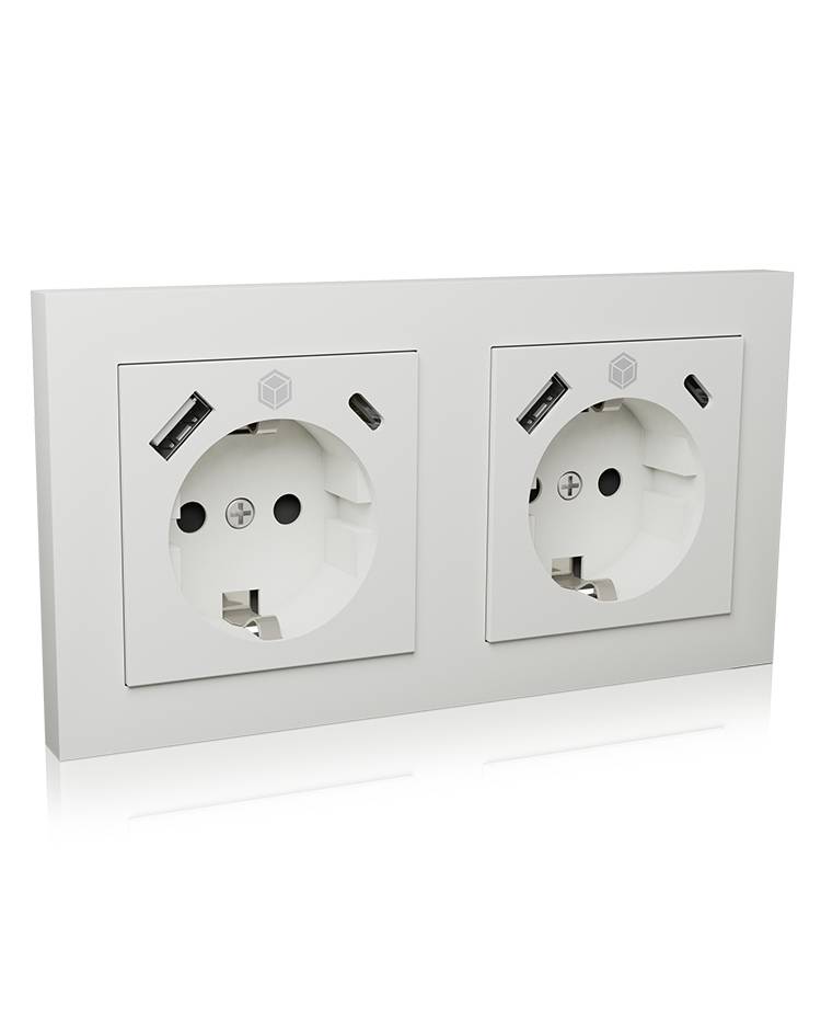 ICY BOX IB-MPS4200W-PD - Steckdose - 2P+E - Typ F, USB, USB Typ-C - mit Verschluss - 1 Steckdose, 1-0