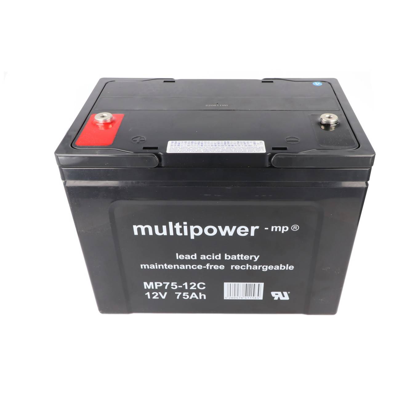 2 Stück PB Blei Akku passend für Seniorenmobil Elektromobil AS E 450 F, 12V 75Ah Blei AGM E450F-1