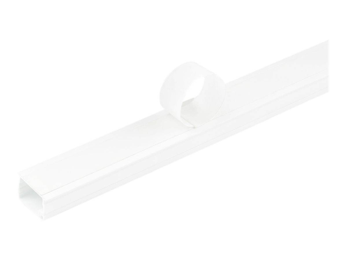 StarTech.com Solide Kabelführung mit Klebeband und Abdeckung, 19 x 13 mm und 1,8-3