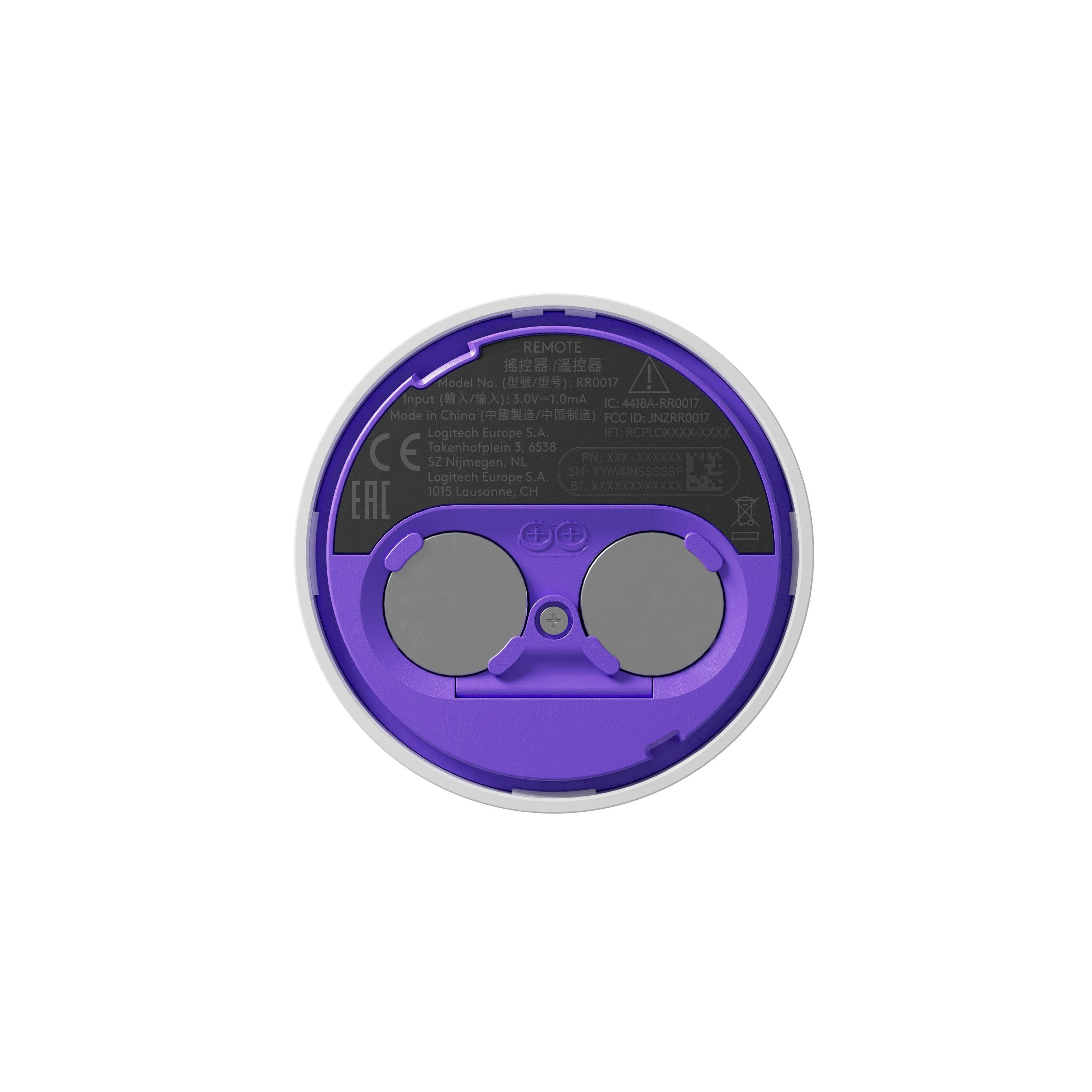 Logitech Scribe, Fernbedienung, Weiß, Logitech, Scribe, Akku, CR2032-2