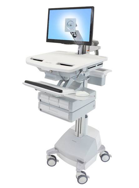 Ergotron Wagen für LCD-Display/Tastatur/Maus/CPU/Notebook/Barcodescanner (offene-3