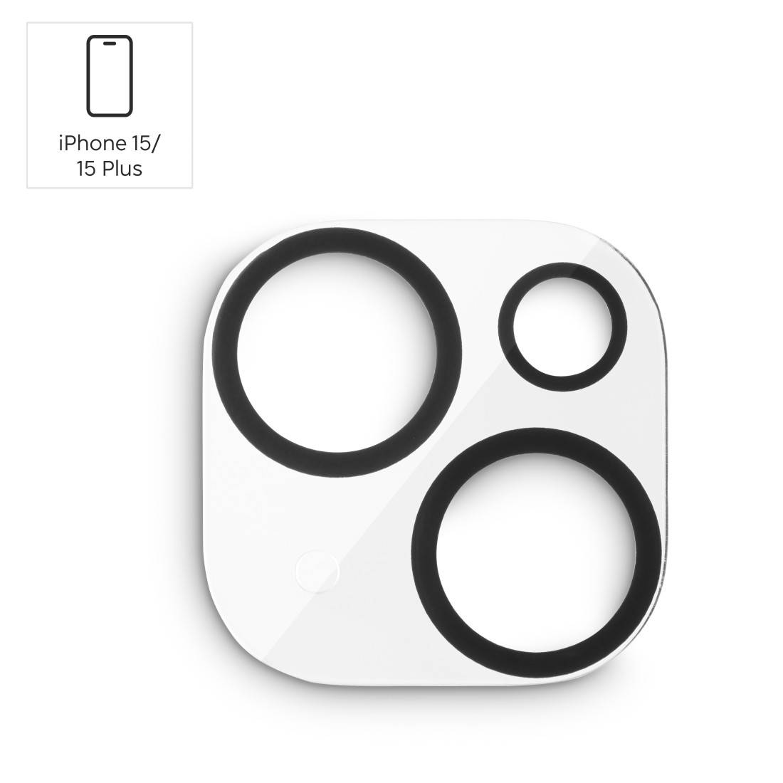 hama 00219927 Kamera-Schutzglas für Apple iPhone 15/15 Plus, gehärtet, Transparent-2