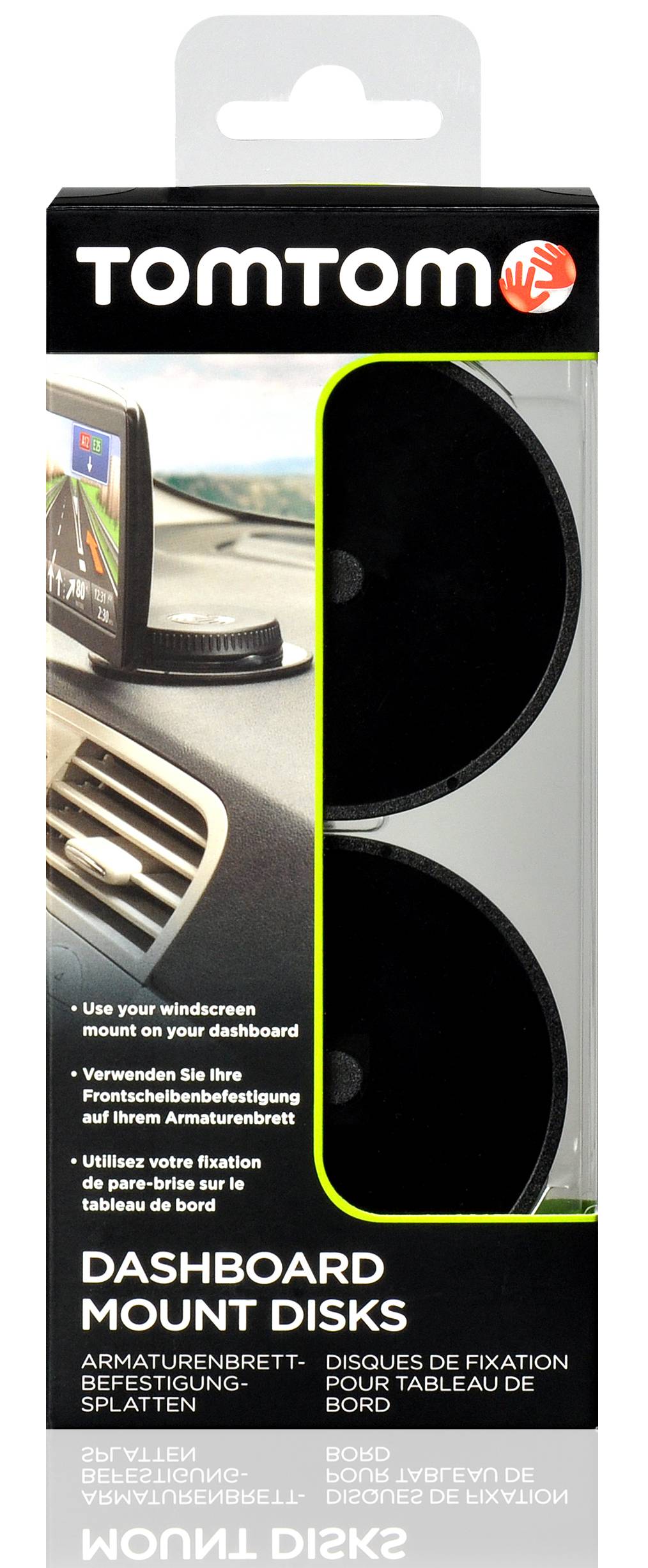 TomTom Klebescheibe (Packung mit 2) - für GO 520, 520T, 530, 720, 720T, 730, 920-1