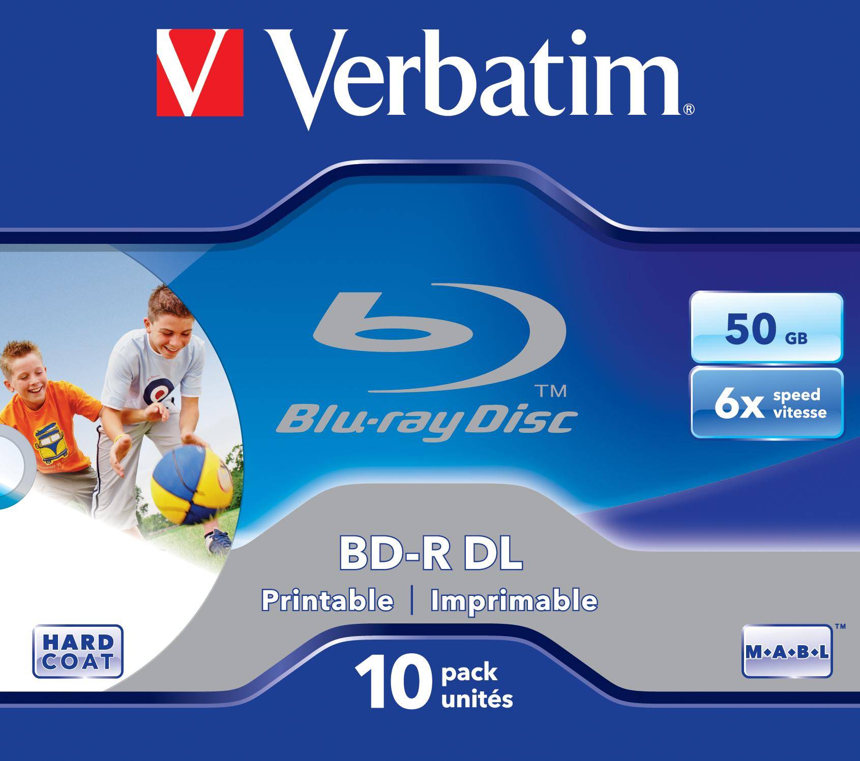 Verbatim 10 x BD-R DL - 50 GB 6x - mit Tintenstrahldrucker bedruckbare Oberfläch-0
