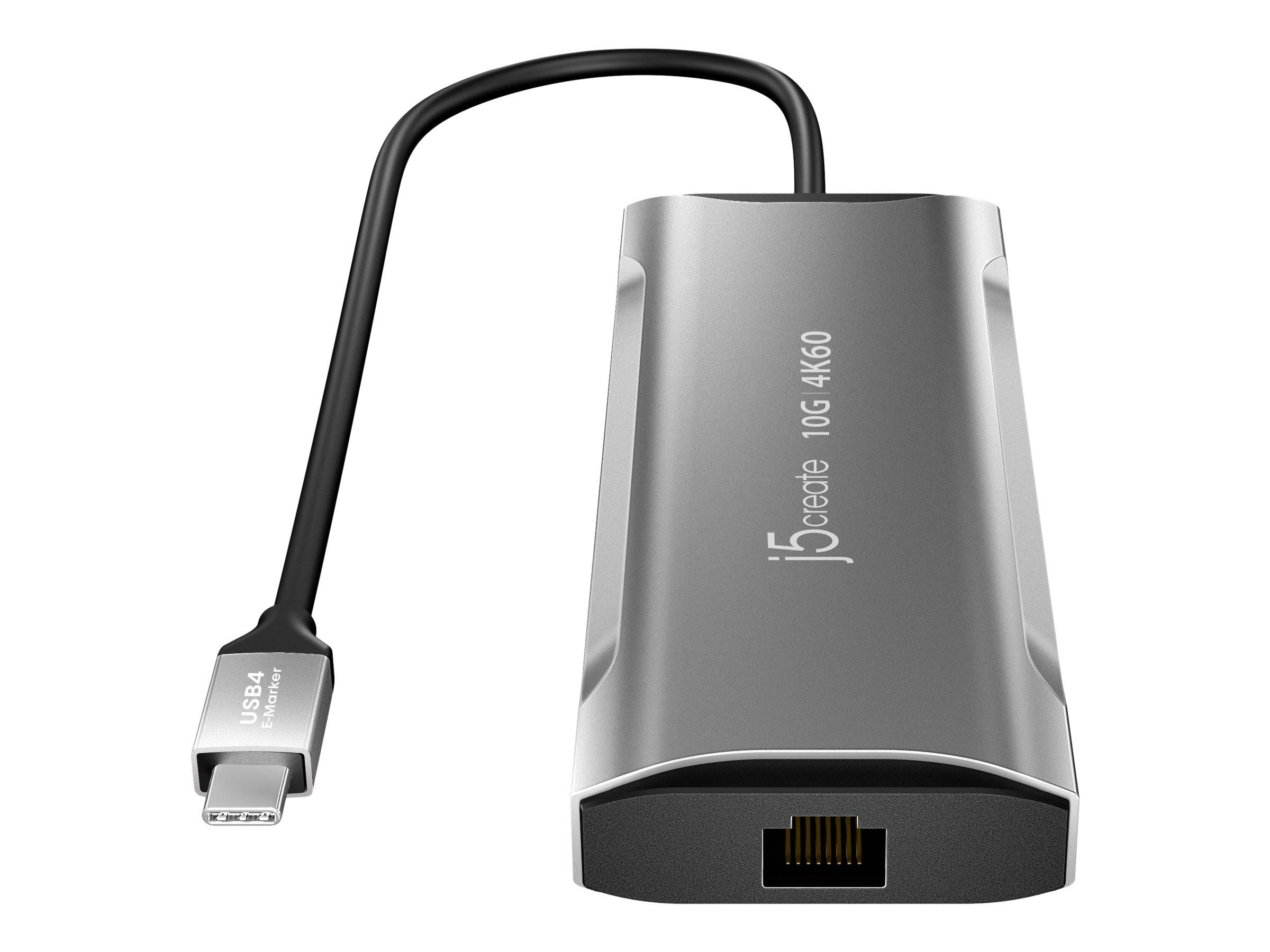 j5create Elite JCD393 - Mini-Dock - USB4 / Thunderbolt 4 - HDMI - 1GbE-2