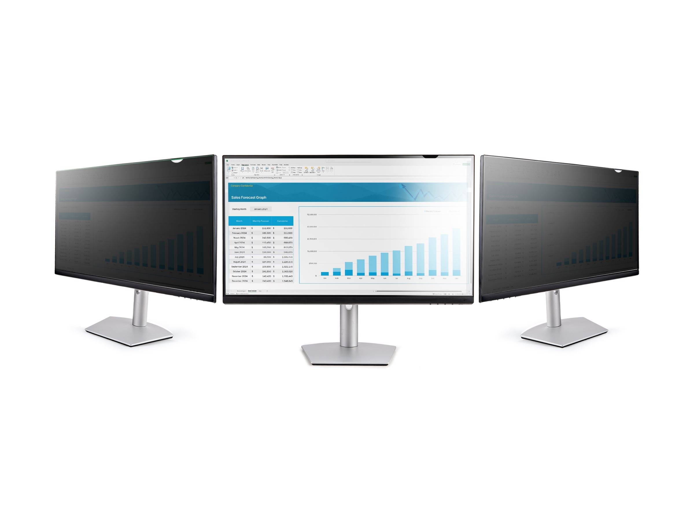 StarTech.com Displayschutzfolie für 24 Zoll PC Display - Monitor Blickschutzfoli-3