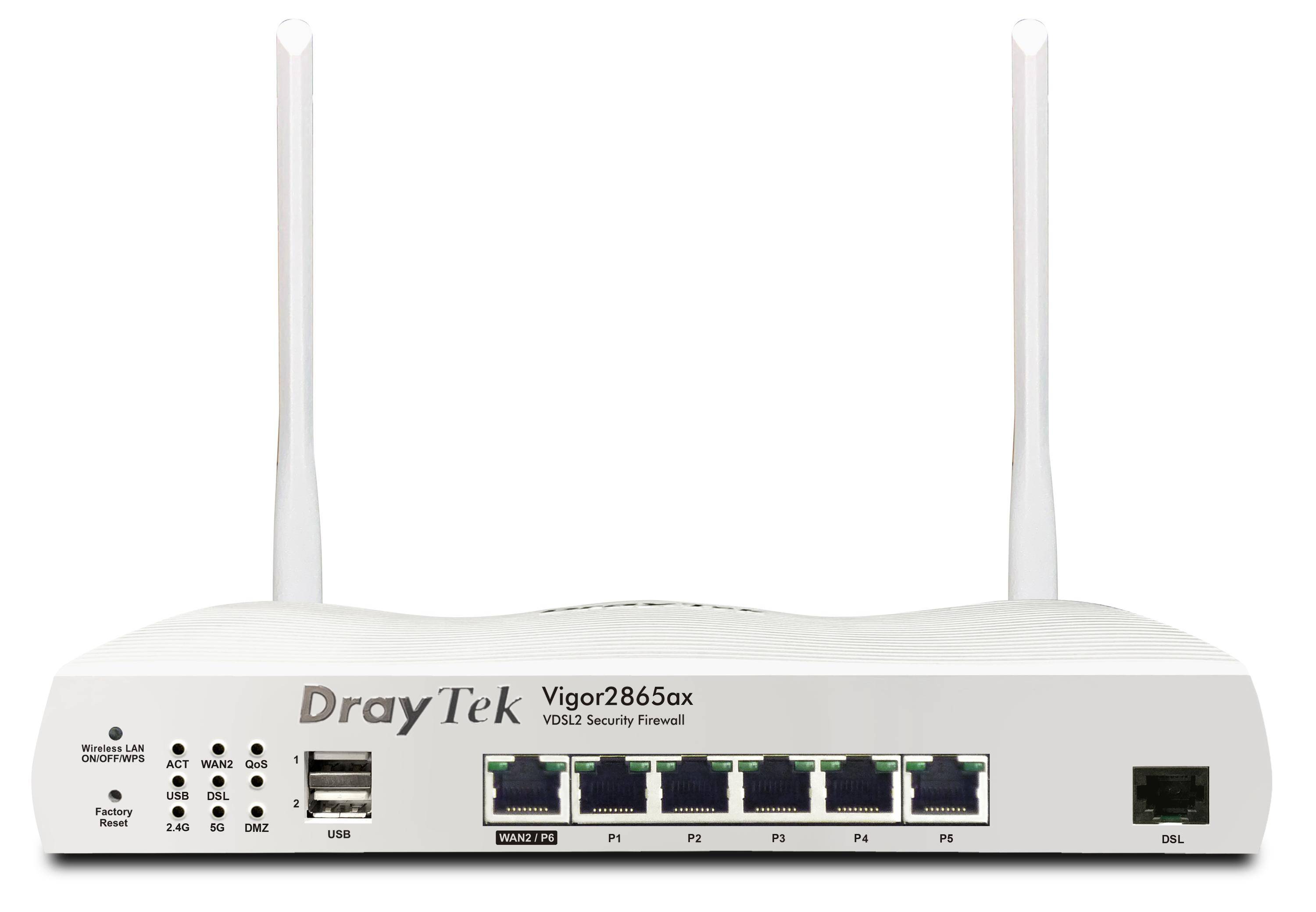 Draytek Vigor 2865ax - Wi-Fi 6 (802.11ax) - Dual-Band (2,4 GHz/5 GHz) - Eingebau-2