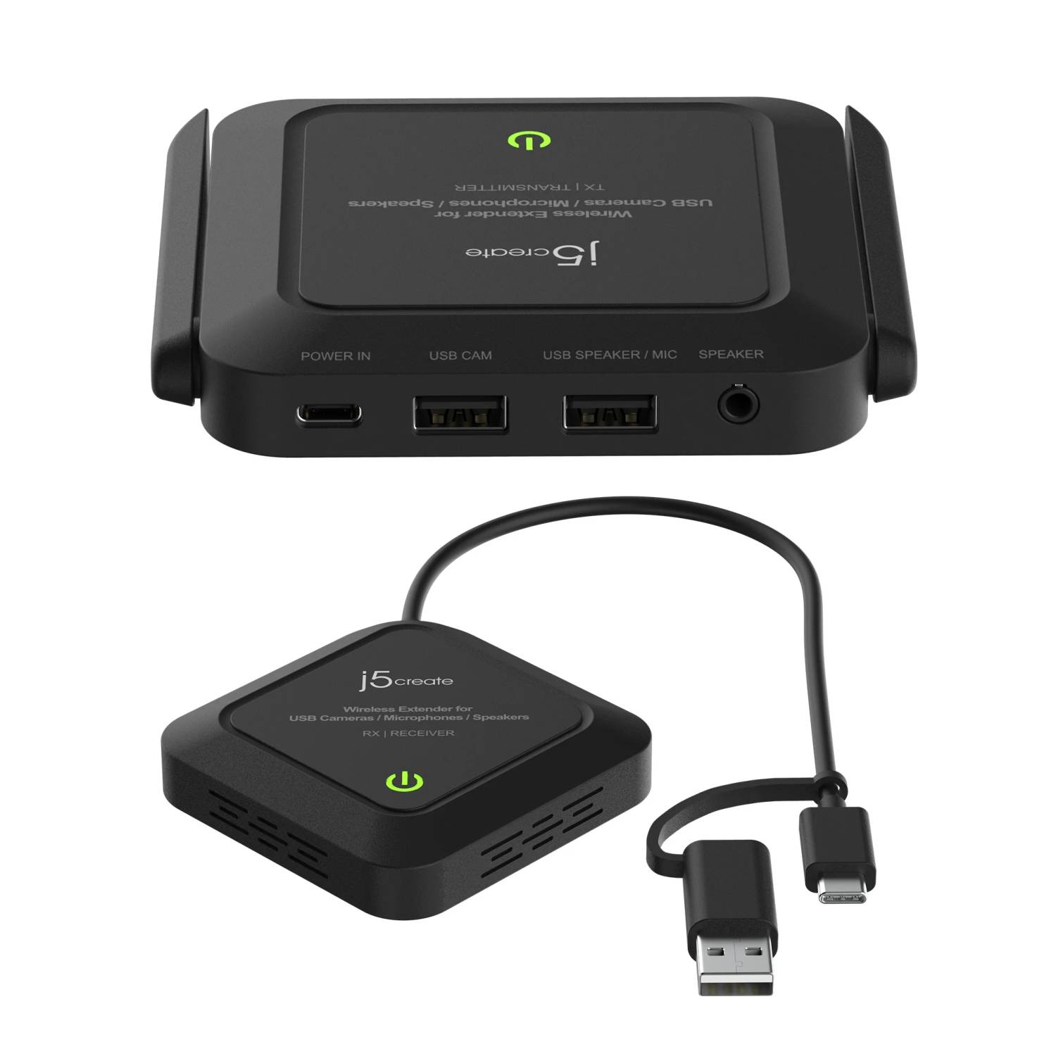 j5create JVW120-N - Wireless Video-/Audio-Erweiterung - bis zu 25 m - TAA-konfor