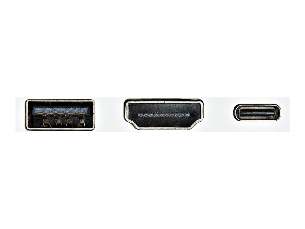 StarTech.com Startech USB-C auf HDMI Adapter mit PD & USB Port - USB Type-C - Weiß - Videoadapter - USB-C männlich zu HD-4
